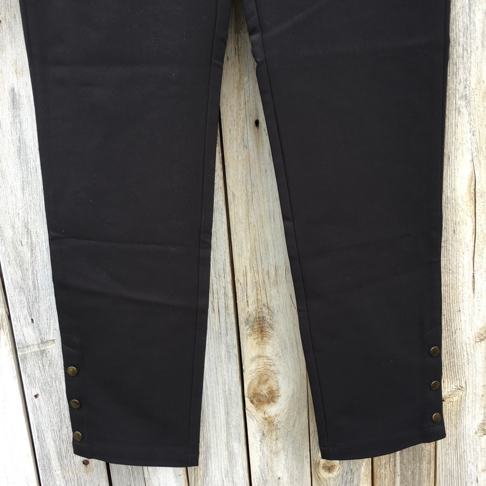 NWT Anine Bing Straight Leg Pant Cotton Stretch Black S - Picture 8 of 15